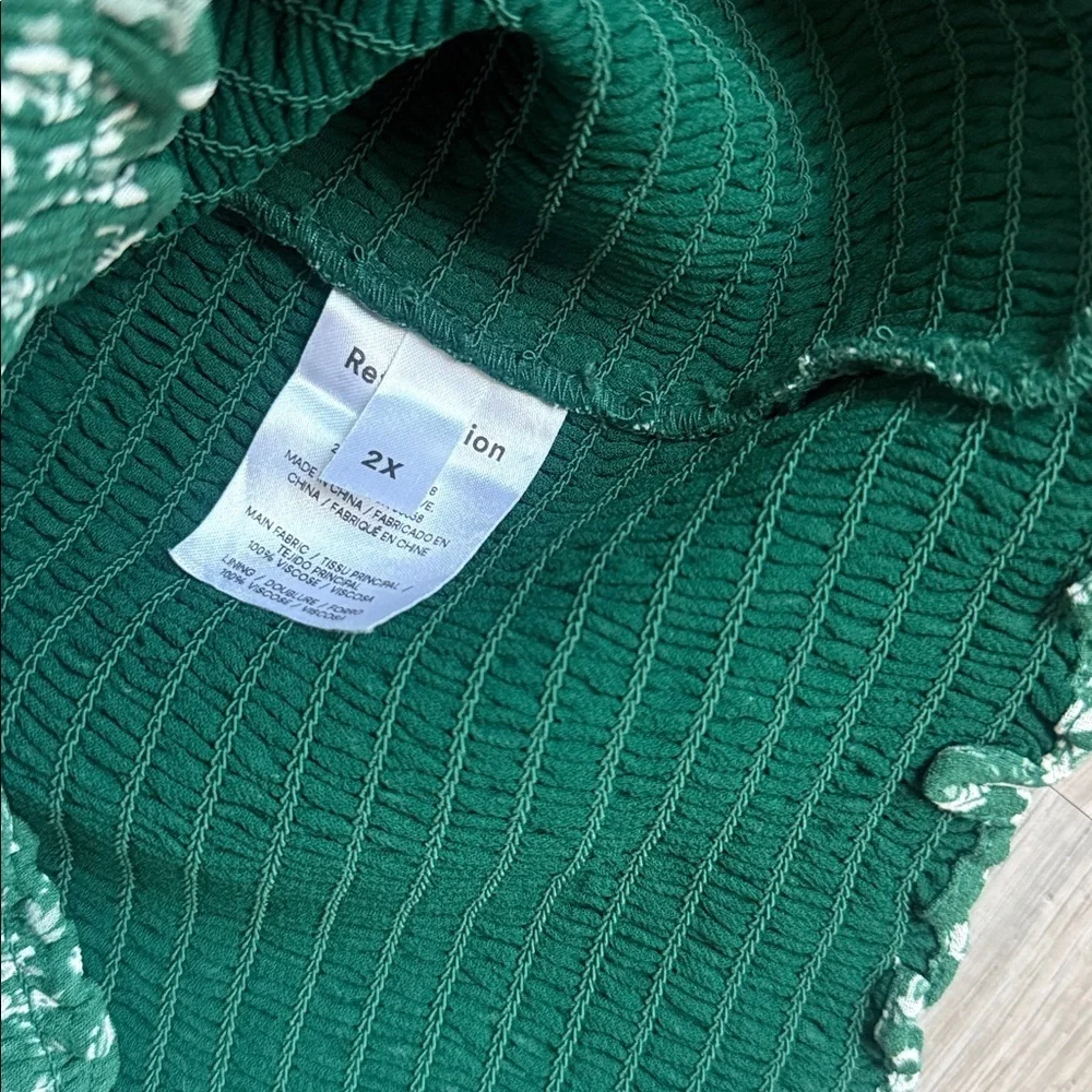 REFORMATION  Pinto Smocked Top 2X